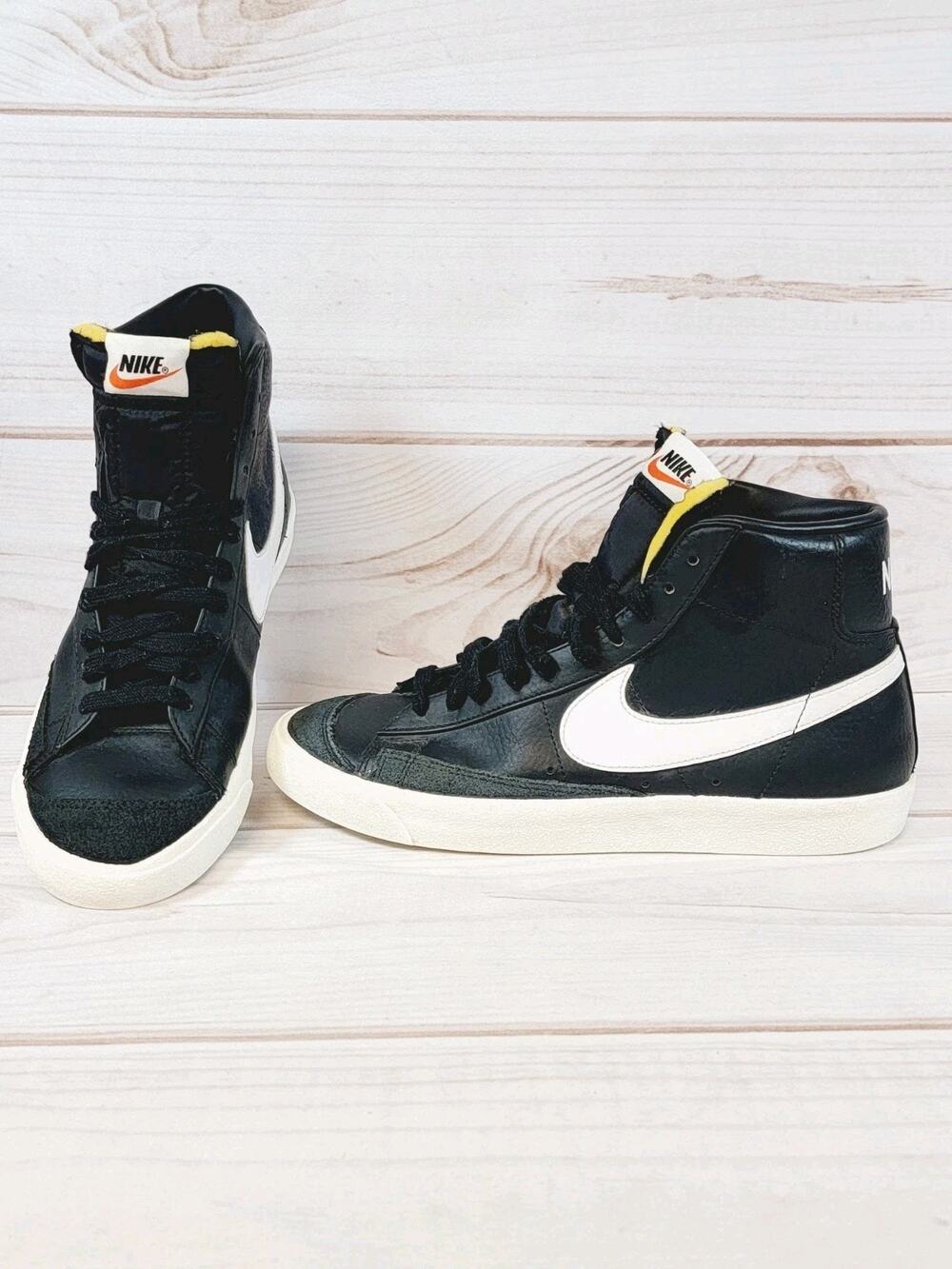 Nike Blazer Mid 77 Vintage Mens Sneakers Black White BQ6806-002 Size 10